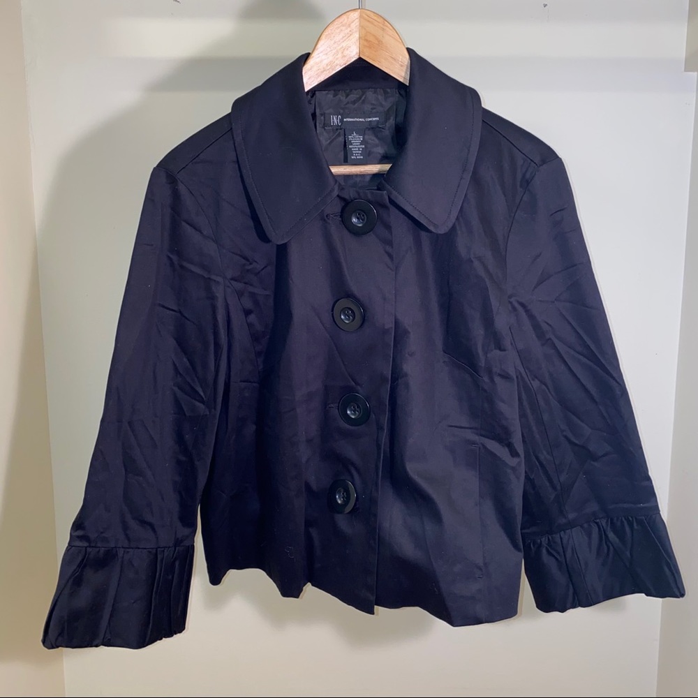 INC Satin Black Jacket